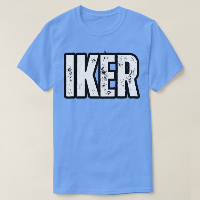 Camiseta Nome Iker Dotar Aniversário de Feriado de Aniversá (Frente do Design)