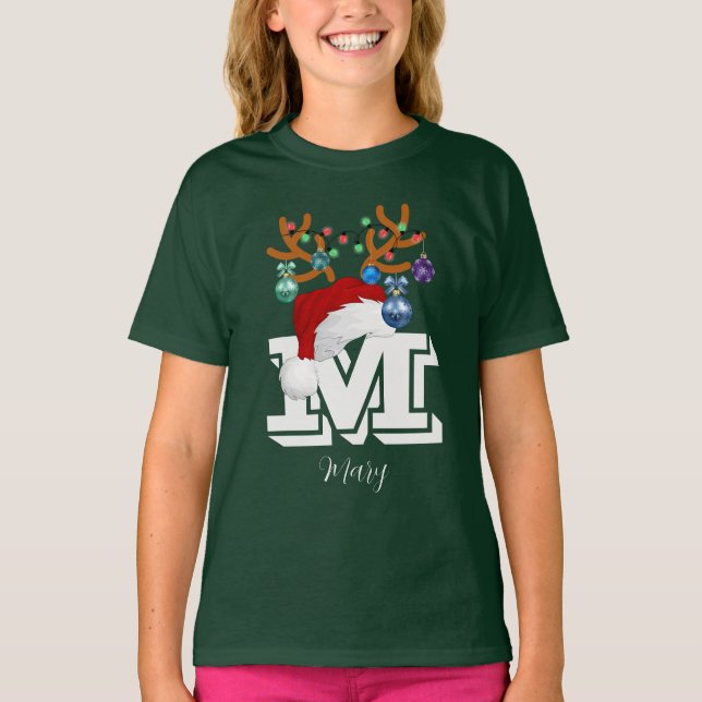 Camiseta Nome inicial correspondente à família natalícia (Frente)