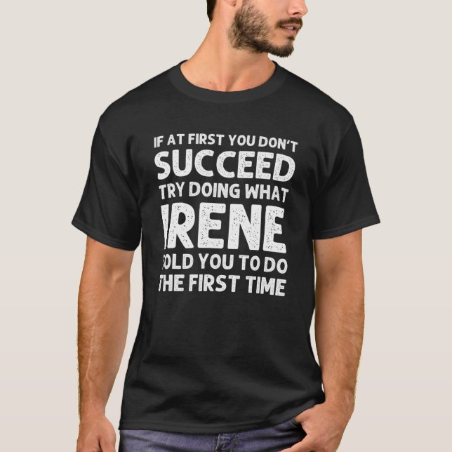 Camiseta Nome IRENE Personalizado Aniversário Engraçado Nat (Frente)