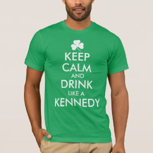 Camiseta Nome Irlandês Personalizado Manter Calmo e Beber C