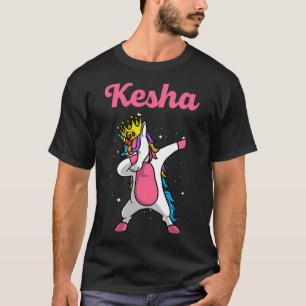 Camiseta Nome KESHA Personalizado Aniversário Dabbing Unico