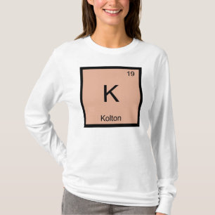 Camiseta Nome Kolton Elemento Químico Tabela Periódica