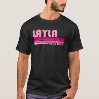 Camiseta Nome LAYLA Nome Personalizado Retro Vintage 80S 90