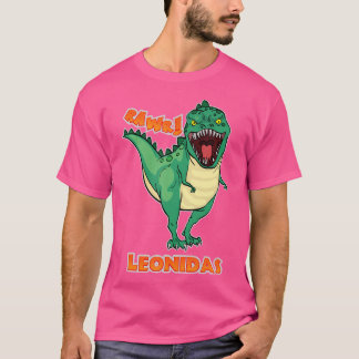 Camiseta Nome Leonidas Personalizado Dinossauro Personaliza