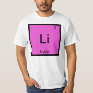 Camiseta Nome Lizzy Química Elemento Tabela Periódica