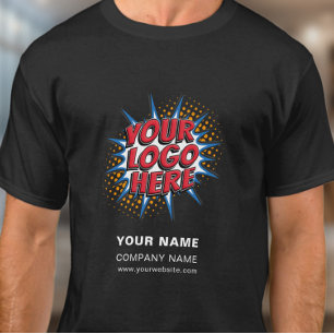 Camiseta Nome, Logotipo, Modelo de envio comercial - Preto