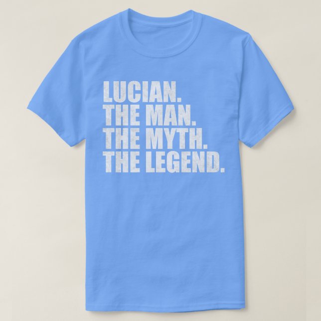 Camiseta Nome Lucian Lucian Nome Lucian Nome dado (Frente do Design)
