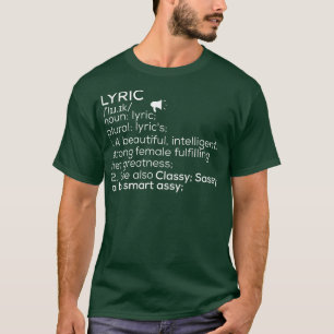 Camiseta Nome Lyric Definição Lyric Nome da Mulher Lyri