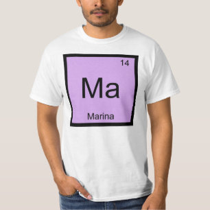 Camiseta Nome Marina Química Elemento Tabela Periódica