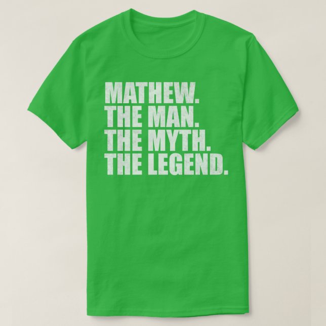Camiseta Nome Mathew Mathew Nome Mathew Nome dado (Frente do Design)