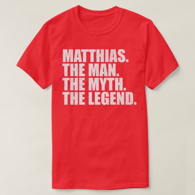 Camiseta Nome MatthiasMatthias Nome Matthias nome fornecido (Frente do Design)