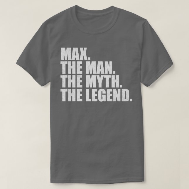 Camiseta Nome MaxMax Nome Nome máximo nome fornecido (Frente do Design)