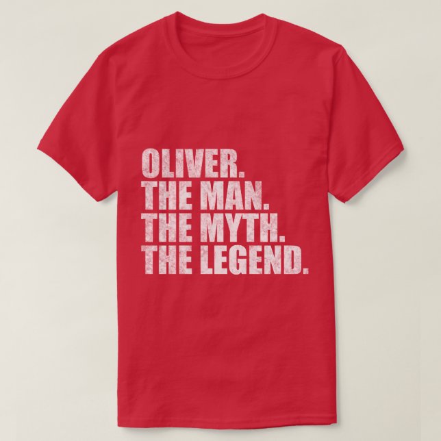 Camiseta Nome Oliver Oliver Nome dado (Frente do Design)