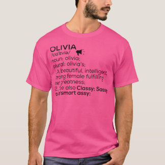 Camiseta Nome Olivia Definição Olivia Nome feminino