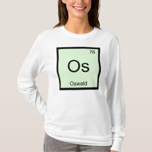 Camiseta Nome Oswald Química Elemento Tabela Periódica