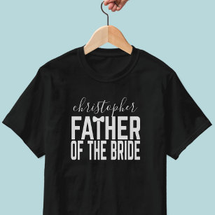 Camiseta Nome Pai do Casamento Pai da Camisa-T