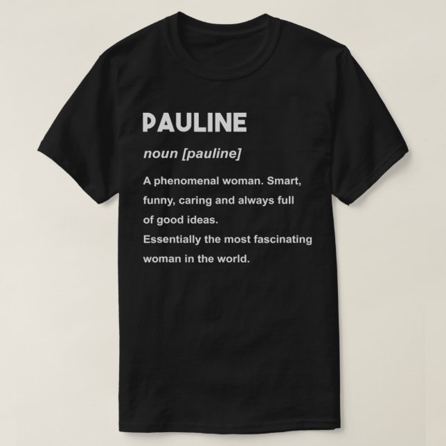 Camiseta Nome Pauline  (Frente do Design)