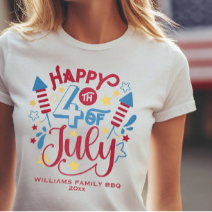 Camiseta Nome Personalizado 4 de Julho