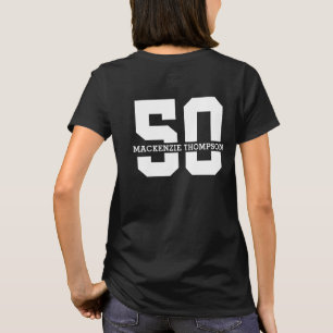 Camiseta Nome Personalizado 50º Aniversário Moderno