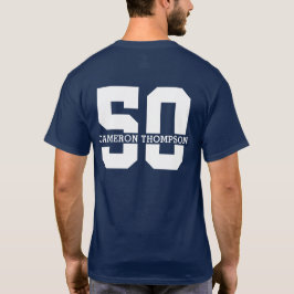Camiseta Nome Personalizado 50º Aniversário Moderno