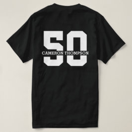 Camiseta Nome Personalizado 50º Aniversário Moderno