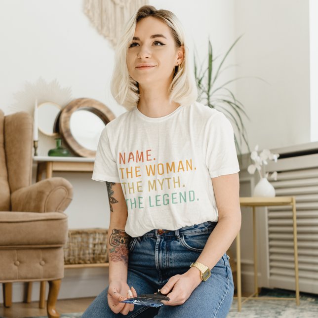 Camiseta Nome Personalizado A Mulher O Mito A Legenda  (Criador carregado)