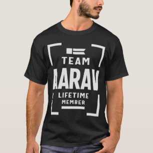 Camiseta Nome Personalizado Aarav do Membro do Tempo de Vid