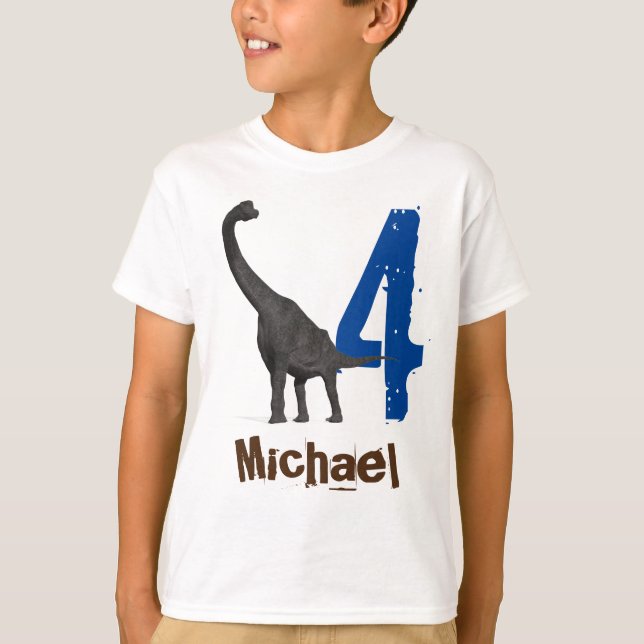 Camiseta Nome personalizado Age Brachiosaurus (Frente)