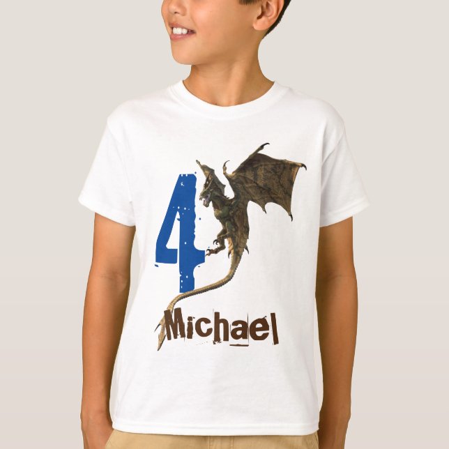 Camiseta Nome personalizado Age Dragon Fantasy (Frente)