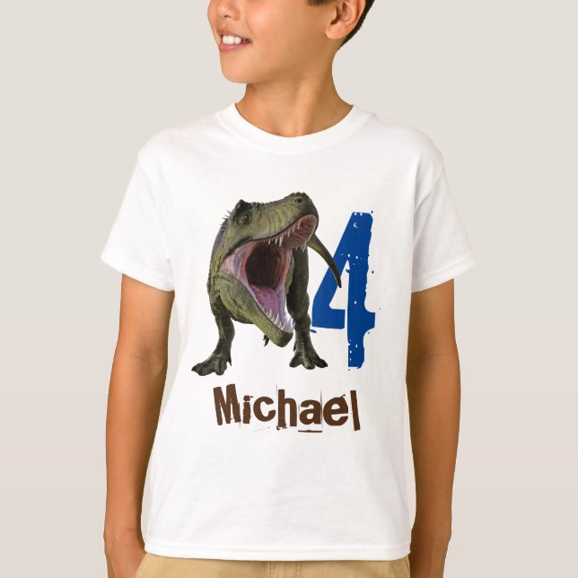 Camiseta Nome personalizado Age T-Rex Tyrannosaurus (Frente)