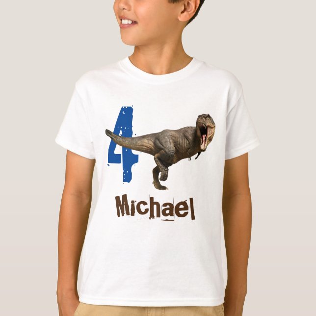 Camiseta Nome personalizado Age T-Rex Tyrannosaurus (Frente)