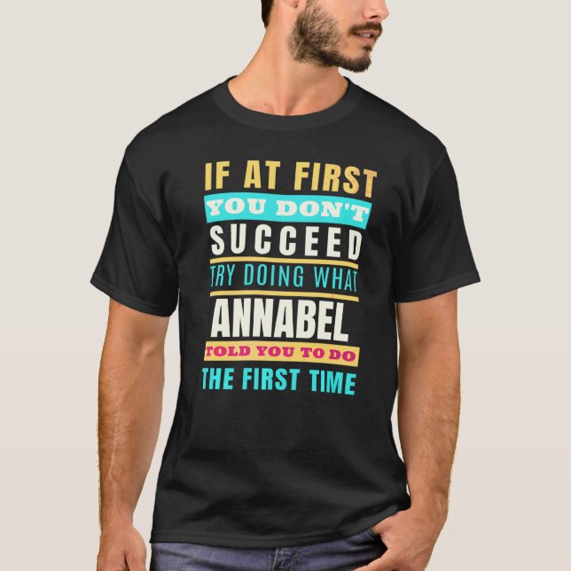 Camiseta Nome Personalizado Annabel Nome Próprio (Frente)