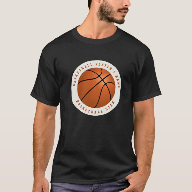 Camiseta Nome personalizado Basball em preto e branco - lar (Frente)