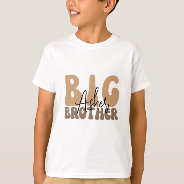 Camiseta Nome personalizado boho big brother todler (Frente)