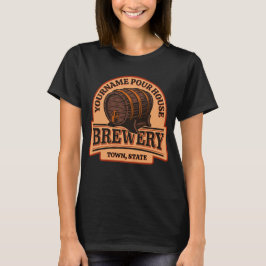 Camiseta Nome Personalizado Brewery do barril de cerveja de