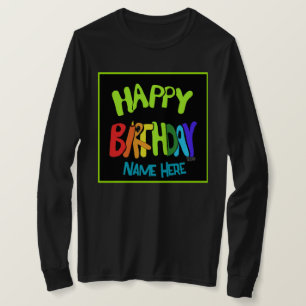 Camiseta Nome personalizado Bright e Parabéns