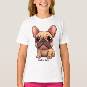 Camiseta Nome Personalizado Bulldog Francês Pet Cão Animal