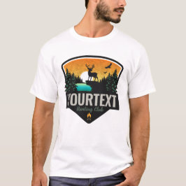 Camiseta NOME Personalizado Caça Selvagem de Elk Sunset