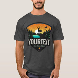 Camiseta NOME Personalizado Caça Selvagem de Elk Sunset