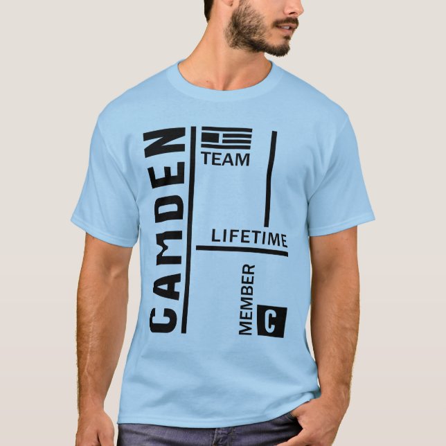 Camiseta Nome Personalizado Camden Presente de Aniversário (Frente)