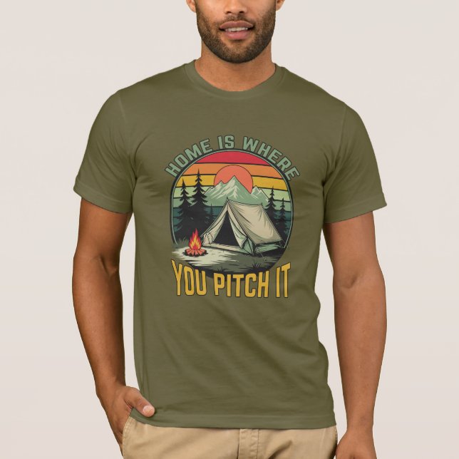 Camiseta Nome Personalizado Camping (Frente)