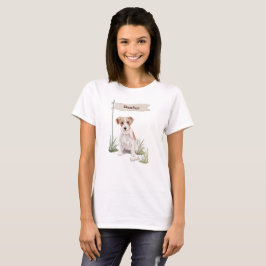 Camiseta Nome Personalizado Cão de Estimação Jack Russell d