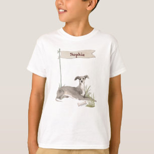 Camiseta Nome Personalizado Cão-De-Pet De Greyhound Italia