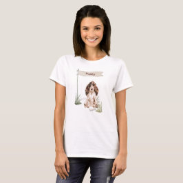 Camiseta Nome Personalizado Cão Pet do Cocker Spaniel