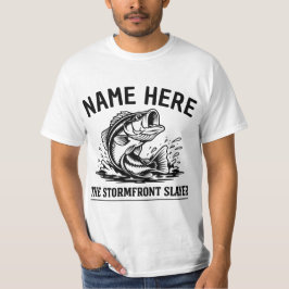 Camiseta Nome Personalizado Clássico Tempestade de Pesca de