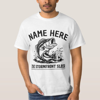 Camiseta Nome Personalizado Clássico Tempestade de Pesca de