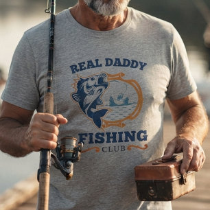 Camiseta Nome Personalizado Clube de Pesca Retro Pai Pescad