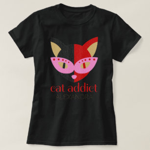 Camiseta Nome Personalizado Cor-de-rosa preto-branco-preto-