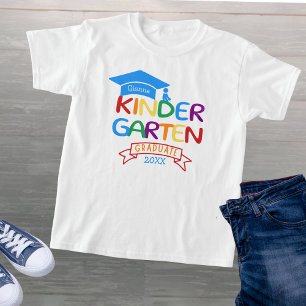 Camiseta Nome Personalizado Criança de Graduação do Jardim