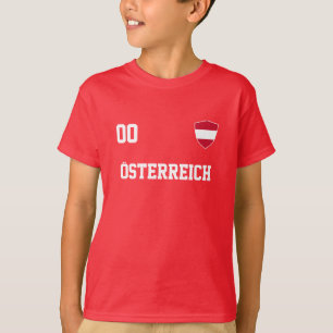 Camiseta Nome Personalizado Da Áustria E Futebol De Números